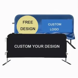 Large Printed Polyester Weather Resistant Waterproof UV Resistant Custom Color Advertising Fence Banner Display Barrier Banners