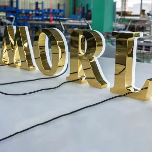 Large Size Custom Stainless Steel Backlit LED Logo Sign with Waterproof IP65 for Office Bar Shopping Center Facade Advertising