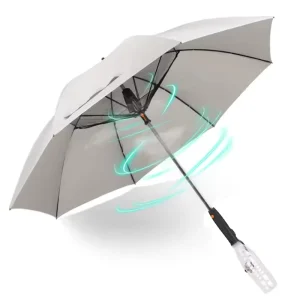 Large USB Spray Fan Sun Golf Umbrella Sports Cooling Watering Parasol Mister UV Blocking Misting Umbrella with Sprayer Fan