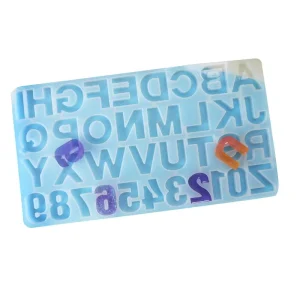Large White Epoxy Silica Mould 19cm*36cm 233.2g with 0.9cm Thickness of Finished Letter Stencil for DIY