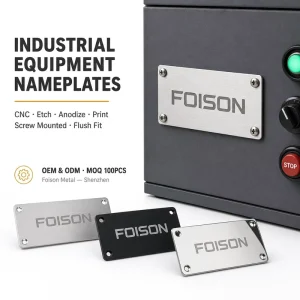 Laser Engraved Metal Nameplate Variable Data Printed Nameplate Heavy Equipment Identification Nameplates B2B