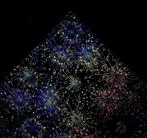 Laser Fireworks Cold Lamination Laminated Film Photo Handbook Decoration Protective Film Holographic Transparent Overlay Film