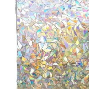 Laser-embossed Window Decal Static-Cling Glass Film Translucent Opaque Balcony Decoration Colorful Apartment PVC Silk