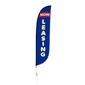 Leasing Promotion Pennant Banner Print Cloth Sublimation Digital Print Fiberglass Flagpole Shop Poster Feather Flag