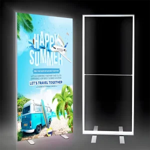 Led Advertising Backlit Light Box Aluminum Seg Frame Textile Fabric Light Box With Dye-sub Poster