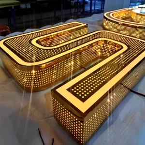 Led Illuminated Signs Boards Indoor Brand Lights Signs Hotel Shoplluminated Led Letter Sign Side Perforated Light