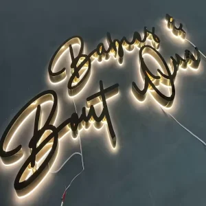 Led Light up Letters Advertising Company Logo Metal Backlit Letters Sign with Led Signboard
