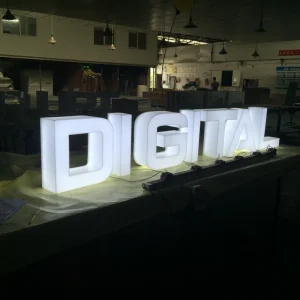 Led Lighted Acrylic Alphabet Letter Sign Customized Big 3d Plastic Acrylic Letters for Signage