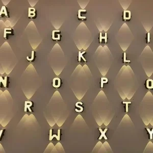 Led Wall Light up and Down Alphabet Lamp Outdoor Ip65 Waterproof Garden Lighting Porch Aluminum Letter Wall Sconce Light