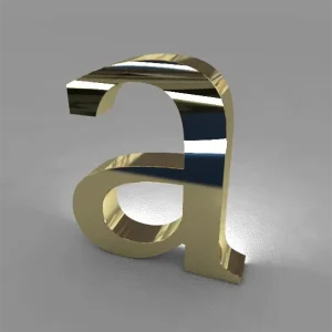 Letter Metal Sign Stainless Steel Logo Custom 3D Metal Letter Signs Mirror Matte Gold Stainless Steel Letters