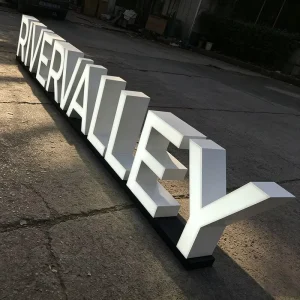 Letter Sign Outdoor 3D Acrylic LED Channel Letter Signage Metal Frontlit Illuminated Brand Logo Big Letters With Lights