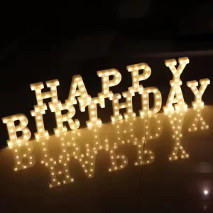 Letter Sign Plastic Light Box Resin Floral Letter DIY Gift Valentine Birthday Proposal Bedroom Decor
