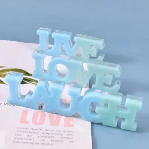 Letter Sign Resin Mold LOVE LIVE LAUGH Alphabet Silicone Molds