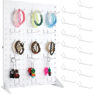 Light Duty Supermarket Rack Boutique Jewellery Stand Display with Pegboard Display for Metal Merchandise Wall Shelves