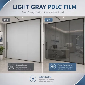 Light Grey Smart Film decorative Film Privacy Protection Partition Dimming Film For Window Glass