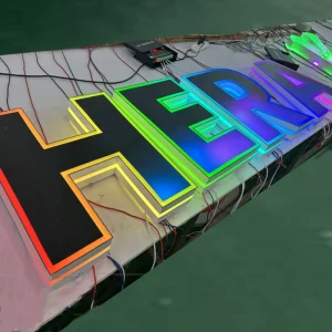Light Up Sign RGB Letters Custom Outdoor Store Sign Business Logo Outdoor Letter