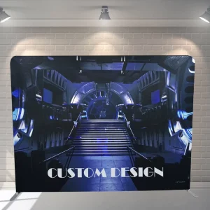 Light Weight Tension Fabric Wall Display Custom Tension Fabric Backdrop Display for Trade Show Double Backdrop Stand