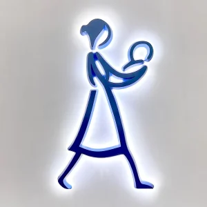 Light-up Mini LED Letters Sign Waterproof Acrylic PC Board Sign LED Light Signs for Storefront Hospitals & Companies Business