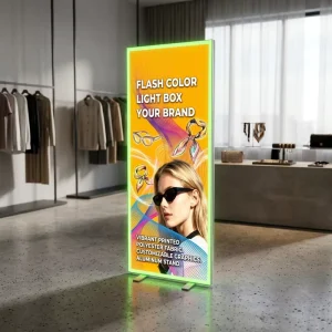 Lightweight Aluminum Alloy Frame LED Light Box Snap Frame Poster Display Stand for Restaurant Menu Bulletin Board