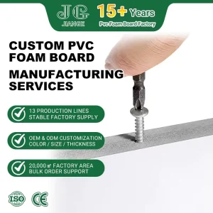 Lightweight White 4x8ft Rigid Smooth Closed Cell PVC Foam Board for Screw Holding Cabinet Construction Panels Sheet