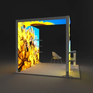 Lintel Fabric Modularity SEG Light Box LED Light Box Stand Trade Show Display Booth Light Box Booth