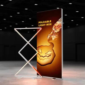 Lintel Folding Pop up LED Fabric Lightbox Booth Light Box Display Aluminum Frame SEG Light Box Folding Stand