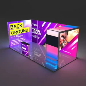 Lintel LED Luminous Portable Modular Light Box Booth Dye Sublimation Aluminum Fabric Easy Assembly Exhibition Display with Shelf