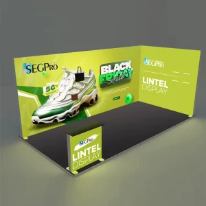 Lintel Led Fabric Light Box Modular Trade Show Light Box Displays with Shelves Backlit Trade Show Displays Fabric Pvc Light Box