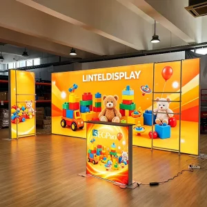 Lintel Led Frameless Fabric Light Box Modular Booth System Tension Fabric Light Box Advertising Fabric Light Box