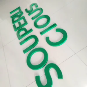 Liquid Acrylic Resin Channel Letter Sign Custom Non-illuminated PVC Signs Letters Sign Pvc