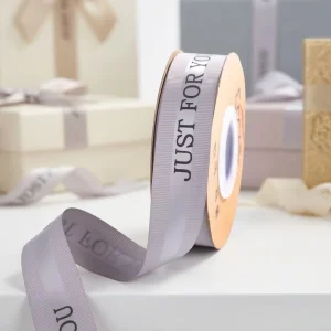 Logo Roll Satin Polyester Ribbon Manufacturer Custom Printing Grosgrain Ribbon Tape