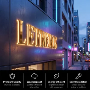 Logos Para Negocios Custom LED Sign with logo Restaurant Led Sign Outdoor Storefront Signage Led Frontlit Letters