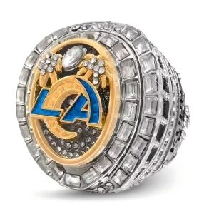Los Angeles Rams Championship Ring National Football League Sports Rings Custom Champions Alloy Silver Plated