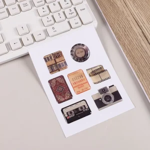 Lovely Assorted Eco Friendly PVC Waterproof Dome Decorative Stickers Vintage Retro Cute Pet Photo Design Journal Scrapbook DIY