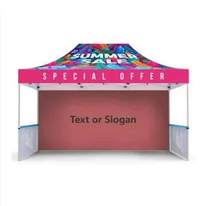Low MOQ Custom Printed Instant Pop up Tent Waterproof Anti UV Outdoor Foldable Canopy for Business Advertising Booth