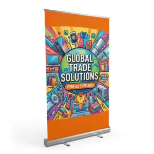 Low MOQ Custom Retractable Roll Waterproof PVC Vinyl Mesh High Quality Banner Stand Colorful Graphic Trade Show