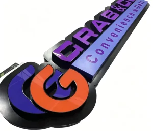 Low Power Consumption LED Front Lit Channel Letters 3D Acrylic Mini Illuminated Sign for Store Outdoor Billboard