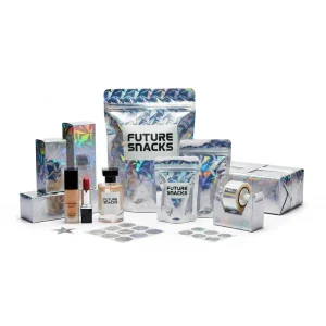 Luxury Holographic Glossy BOPP Film 300m Custom Logo Moisture-Proof Wrapping Cosmetic Boxes Gift Packaging Promotional Materials