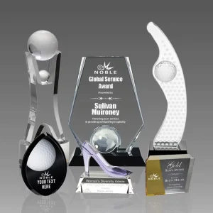 Luxury Polished Personalized Crystal Trophy for Business Excellence Recognition Events