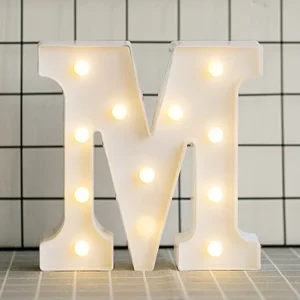 M Christmas LED Marquee Letter Lights Alphabet Letter Light for Holiday Decorations