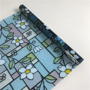 M003 0.35mm 3D Embossing Anti-UV Frosted Film Stained Glass Printing Adhesive Sticker Smart Window Film