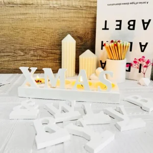 M43868 Letters Christmas Letters Aromatherapy Gypsum Resin Silicone Mold