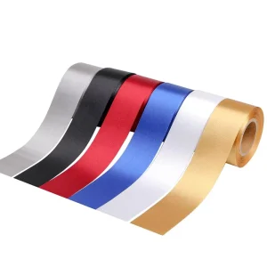 MSD Custom 100% Polyester Single Face Satin Ribbon Without Wire Edge Eco friendly & Washable