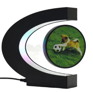 Macaron Light Blue C Shape Picture Frame Magnetic Floating Levitating Picture Frame for Boy