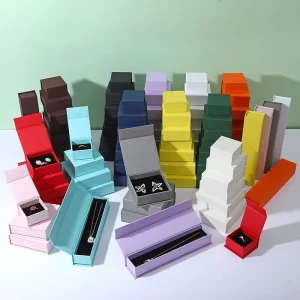 Magnetic Flip Paper Jewelry Packaging Box for Earring Ring Necklace Bracelet Cardboard Jewelry Gift Storage Box