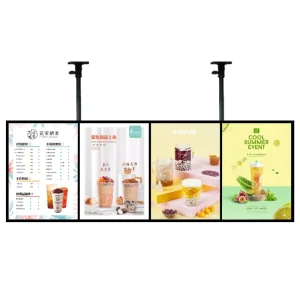 Magnetic Frame Aluminum Profile Rectangle High Brightness Led Light Box Fast Food Restaurant Led Menu Board Wall Mount