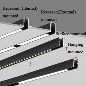 Magnetic Track System 4 Wire Rail Support Dali 0 10V Dimming Magnetic Material JYM0003