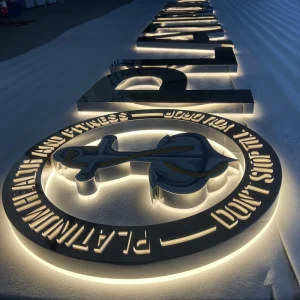 Manufacture Directly Stainless Steel Backlit LED Signage for Outdoor Logo Signage Stainless Steel