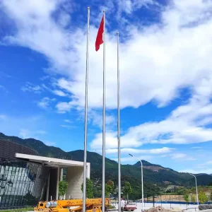 Manufacture Large Outdoor Stainless Steel Commercial Electric Flagpole Remote Controlled For Outdoor Flags