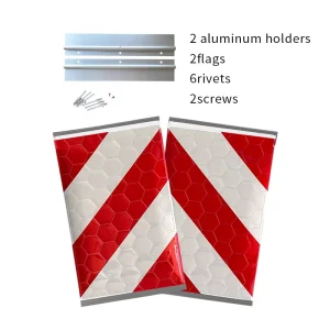 Manufacture New Design High Reflective Vehicle Platform Flags Warning Sign Markering for Tail Lift